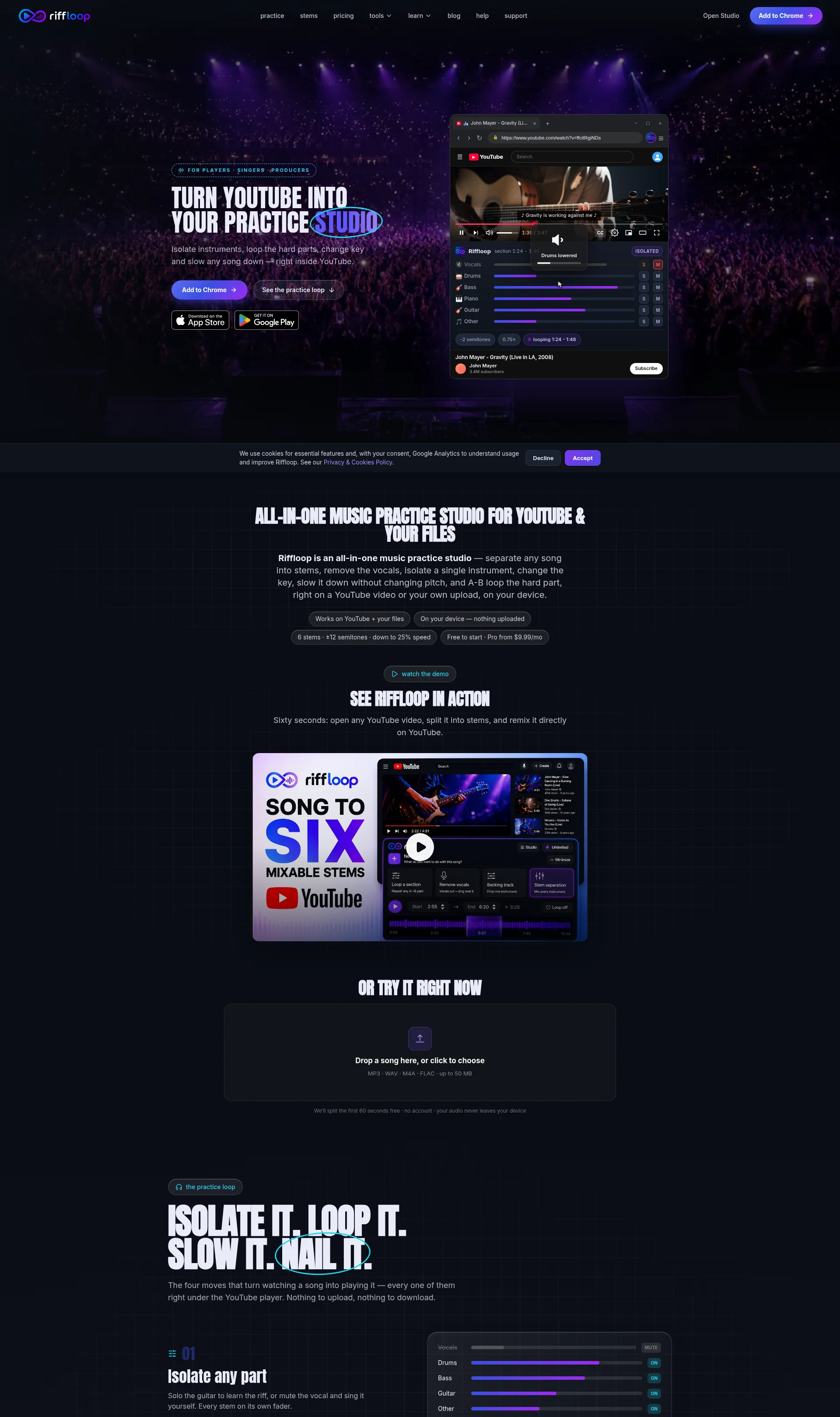 All-in-One Music Practice Studio for YouTube