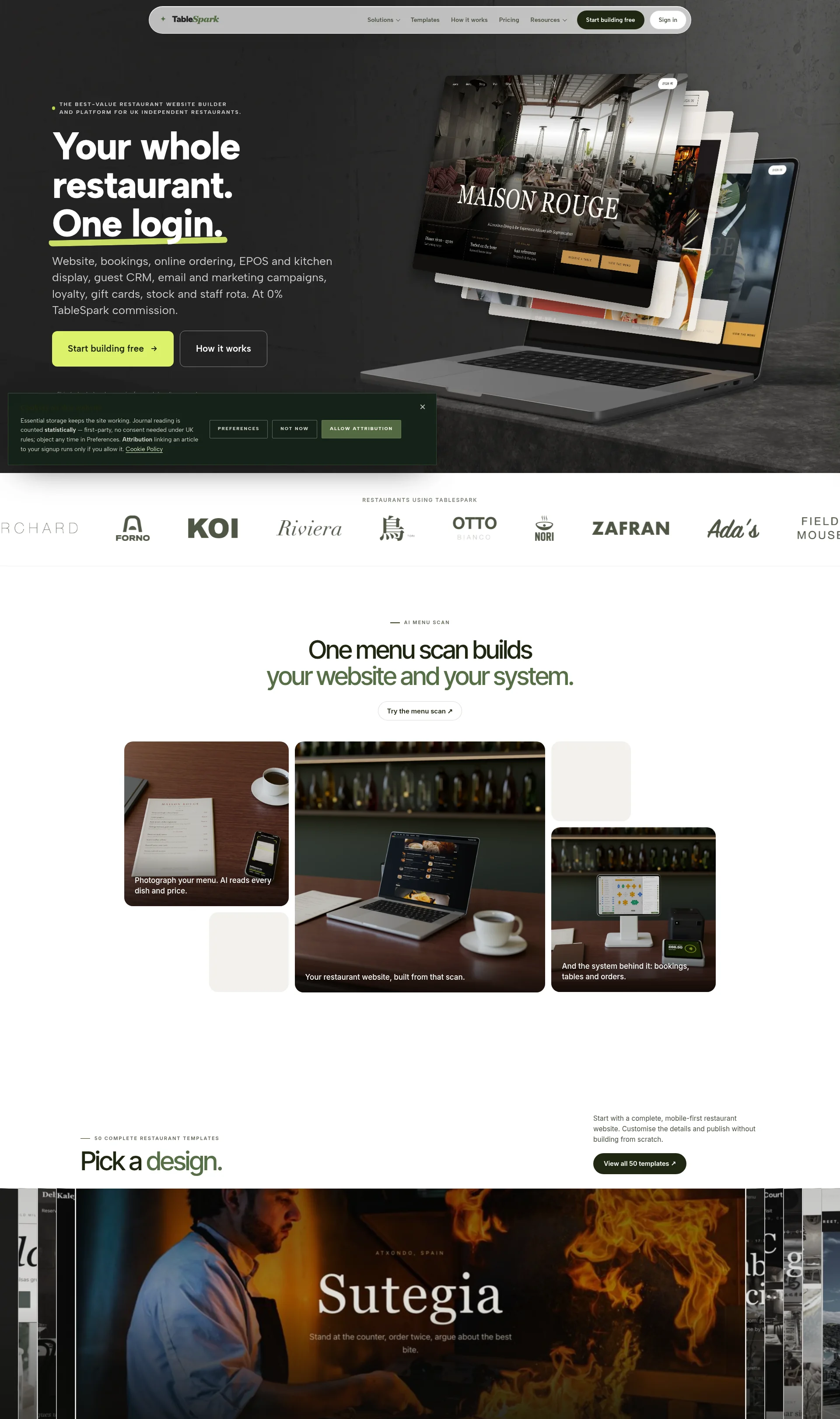 The best-value restaurant website builder and platform for UK independent restaurants