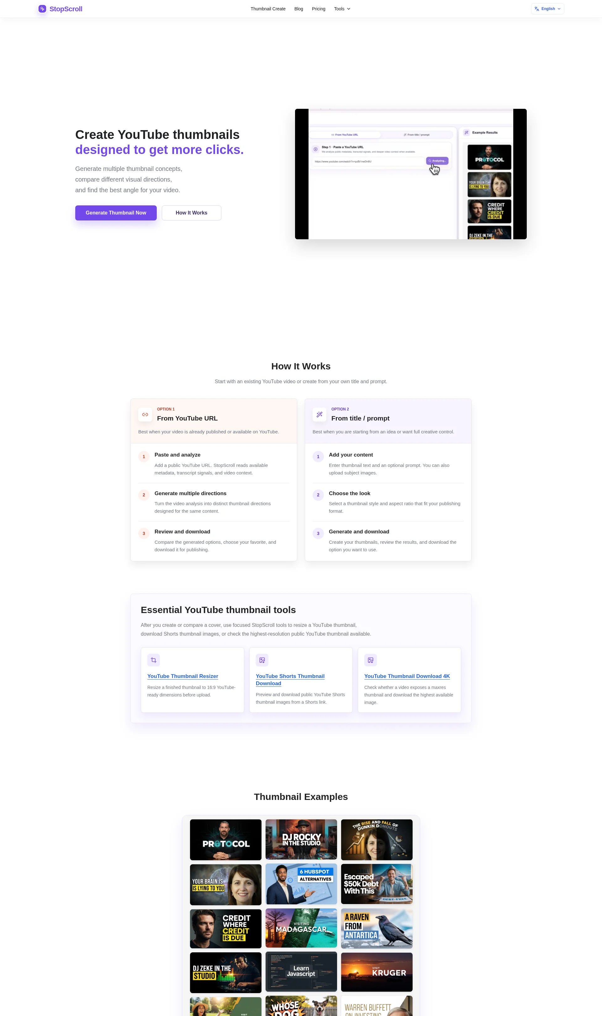 AI thumbnail maker and picker for creators who want better options before publishing