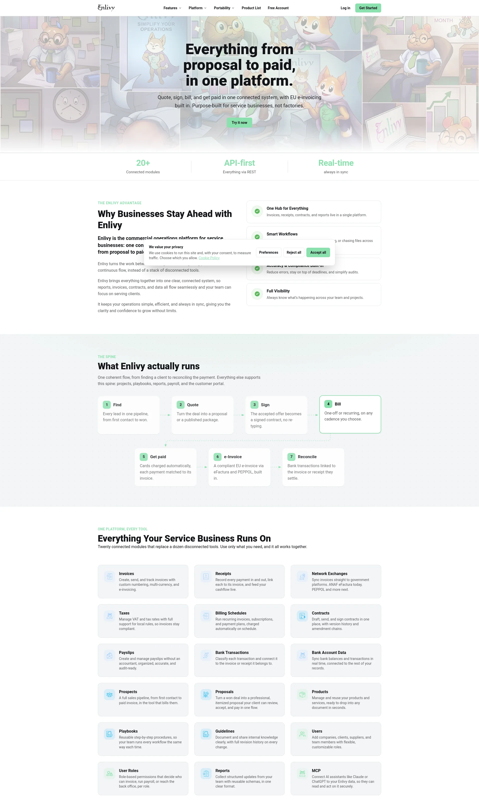 Commercial Operations Platform for Service Businesses